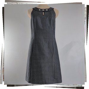 NWOT: Mod Blue & White Silk Dress (2) by Ann Taylor